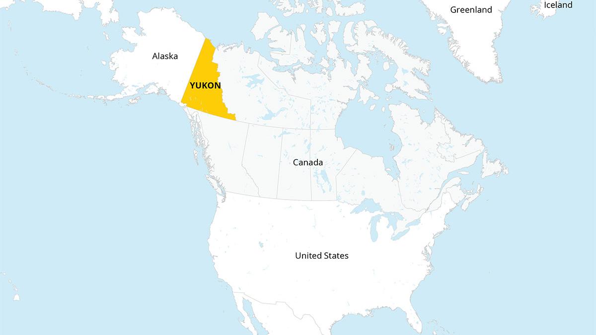 Юкон Канада на карте