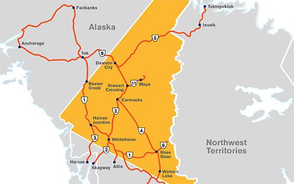 Yukon Road Access Map 2018 Thumbnail